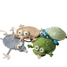 Cute Handmade Crochet Animal Coasters Round Knit Drink Cup Mats picture