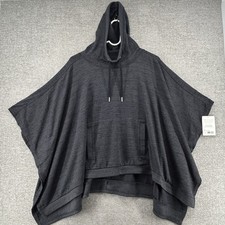 Athleta Blissful Hoodie Poncho Women Size Small Dark Gray Activewear NEW picture