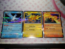 Zapdos Moltres Articuno Pokemon LEGENDARY BIRDS HOLOS 3 Card Set NM picture