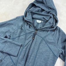 Athleta Womens Blue Space Dye Full Zip Hoodie Jacket  Size Small picture