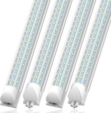 8PCS T8 8FT LED Integrated Tube Light Bulb 120W 8FT LED Shop Light Fixture 6500K picture