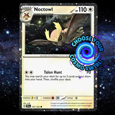 Noctowl 127/162 Cosmos Holo w/ SWIRL🌀Pokemon Card (HD Swirls, Fart, Holobleed) picture