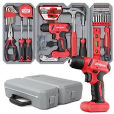 Hi-Spec 58pc Red 8V USB Cordless Power Drill Tool Set picture
