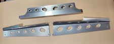 69-72 Chevy/GMC C10 Radiator Filler Panels Oval Dimples, Aluminum  3-Piece Kit picture
