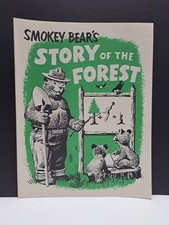 Vtg 1957 Smokey Bear's  STORY OF THE FOREST  Child's Activity Coloring Workbook  picture