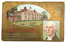 Antique 1909 George Washington Postcard First In War First In Peace picture