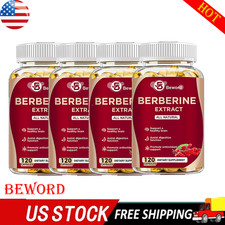 4 Packs Berberine 1200mg High Absorption For Blood Sugar Immune 3 Months Supply picture