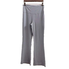 Lululemon Groove Super-High-Rise Flared Pant Nulu Light Gray Stretchy size 12 picture