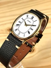 VINTAGE 1975 CARTIER PRE-MUST ELLIPSE UNISEX GOLD PLATED 30.5mm, HAND WIND picture