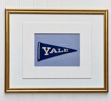 Early 1900s YALE Pennant, Framed and Matted 11