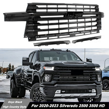 Onyx Black Front Grille Assembly For 2020-23 Silverado 2500 3500 HD High Country picture