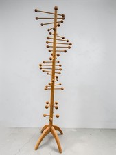 Vintage MCM Double Atomic Helix Coat Tree Maple DNA Scandinavian Modern 79” picture