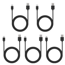 USB to TYPE C Cable 3.6 FT 5-Pack, Type C Phone Charger Cord Bulk, Black picture