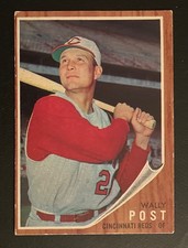 1962 Topps Baseball Wally Post Green Tint Version #148 picture