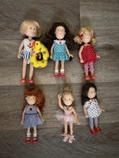 Vintage Poseable Madeline And Friends Small Dolls Lot of 6 With Clothes  picture