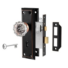 Newliplace Upgraded Mortise Lock Set for Interior Mortise, Oil Rubbed Bronze picture