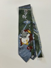 Vintage 1992 Looney Tunes Baseball Tie Bugs Bunny Foghorn Leeds Warner Bros picture