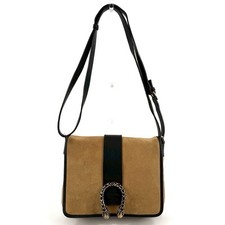 Auth GUCCI Dionysus GG Supreme Beige Suede Medium Shoulder Crossbody Bag picture