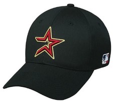 Houston Astros MLB Throwback Retro Hat Cap Black / Red Star Adult Men Adjustable picture