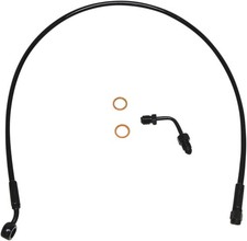 Magnum XR Stainless Upper Front Brake Line Kit 28in Black - Harley ABS picture