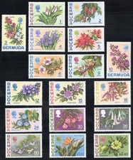 Bermuda Stamps # 255-71 MNH XF Flowers Scott Value $55.00 picture