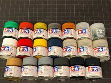 Lot of 20 Tamiya Acrylic Model Paints ~2022 Mostly Full picture