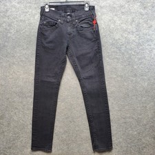 NWOT True Religion Jeans Men's Size 27 Black Wash Geno Relaxed Slim Stretch picture