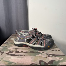 KEEN Newport H2 Men’s Size 9 Gray Red Closed Toe Outdoor Hiking Water Sandals picture