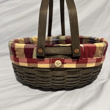 NEW Longaberger Autumn Woods Social Gathering Basket w/ Protector & Liner picture