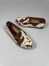 Vintage Vaneli Van Eli Loafer 5 Womens Brown/White Calf Hair Flats Slip On picture