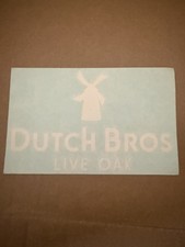 Vintage Dutch Bros Sticker Decal “Live Oak” regional California  picture