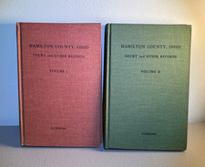 Hamilton County Ohio Court and Other Records Volume I & II History Genealogy picture