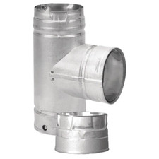 Duravent Pellet Stove Pipe Vent 3 Inch Tee Clean Out Cap Chimney Accessory Parts picture
