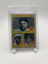 Vintage Topps 1973 All-Time Home Run Leaders #1 Ruth, Aaron, Mays picture