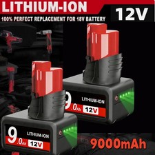 1/2/4pcs 12V For Milwaukee For M12 9.0Ah Battery Lithium 48-11-240 48-11-2460 picture