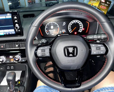 50MM*40MM Black Steering Wheel Emblem Fit For Honda CIVIC ACCORD CRV FIT Badge✅ picture
