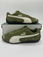 Puma Speedcat OG Men's Size 11.5 Green White Suede Athletic Shoes 398846 66 picture