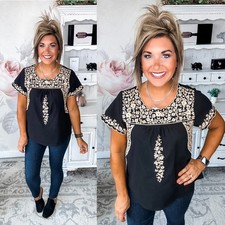 Good to See You Embroidered Blouse picture