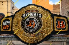 Custom Cincinnati Bengals Championship Belt Replica Title Adult size 2mm Brass picture
