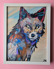 CORBELLIC + 🔥 FIGURATIVE FOX 12X16 ABSTRACT GALLERY HOME FINE ART COLLECTIBLE picture