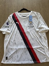 Manchester City 25/26 Puma Kid Super Away Jersey HAALAND 9 Size XXL White New picture