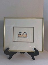 Vtg OOAK Watercolor Painting, Birds-Titled: 
