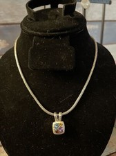 Brand NWOT LALI sterling Silver Necklace With genuine Multi Color Gemstones. 6 picture