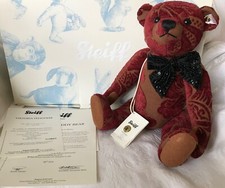 2011 Ltd Ed Steiff #036910 - VIKTORIA / Victoria - Burgundy Brocade w/ Black Bow picture