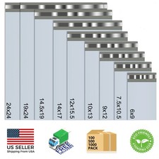 Poly Mailers Shipping Bags - 6x9 7.5x10.5 9x12 10x13 12x15.5 14x17 19x24 24x24 picture