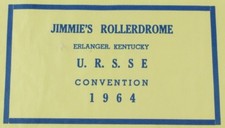 1930's-50's Jimmie's Rollerdrome Erlanger, KY Roller Skating Luggage Label B2 picture