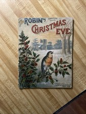 Antique  The Robin’s Christmas EVE.. Snowflake Series McLoughlin Bros. NY￼￼ picture