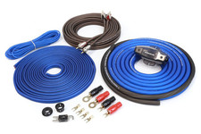 KnuKonceptz Kolossus 4 Gauge OFC Amplifier Installation Kit Blue picture