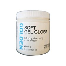 Golden Acrylic Medium 8 Oz /237 ml Soft Gel Gloss Clear Drying Soft Body picture