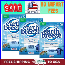 3PACK Earth Breeze Hypoallergenic Laundry Detergent Sheets, Fresh Scent 60 Loads picture
